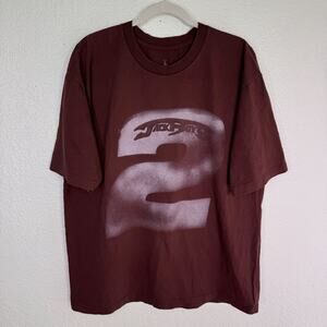 JackBoys 2 Shirt Mens XL Brown A2 Ski Mask Graphic Tee Cactus Jack Travis Scott